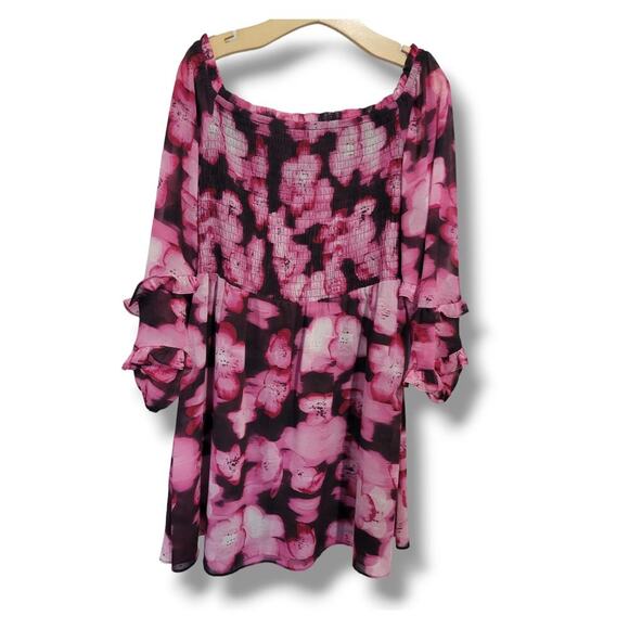 Bar III Women's Smocked Off-The-Shoulder Mini Dress - large - Picture 1 of 8